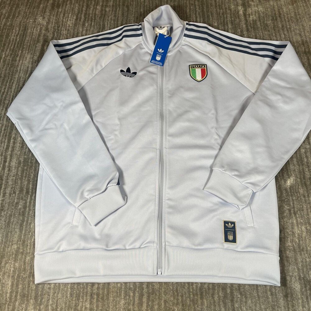 Italy Track Jacket Mens Large Aero Blue Soccer Football Adidas Originals Italia